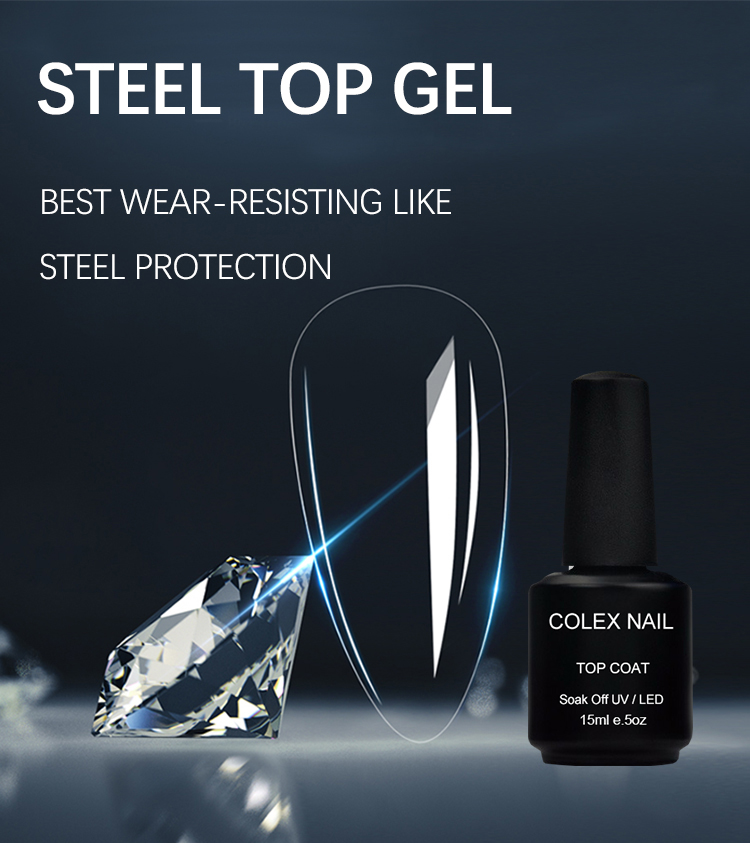 Effet parfait du top coat gel