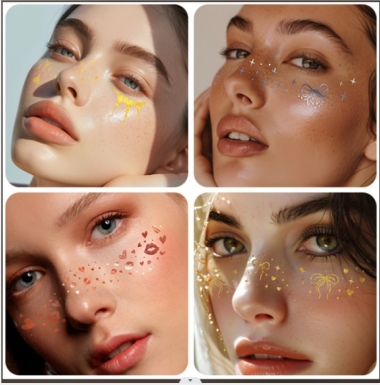 Stickers de paillettes de visage - un changeur de jeu de beauté