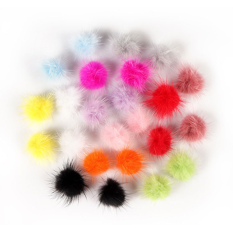 Boule moelleuse à pompons pour ongles, 24 pièces