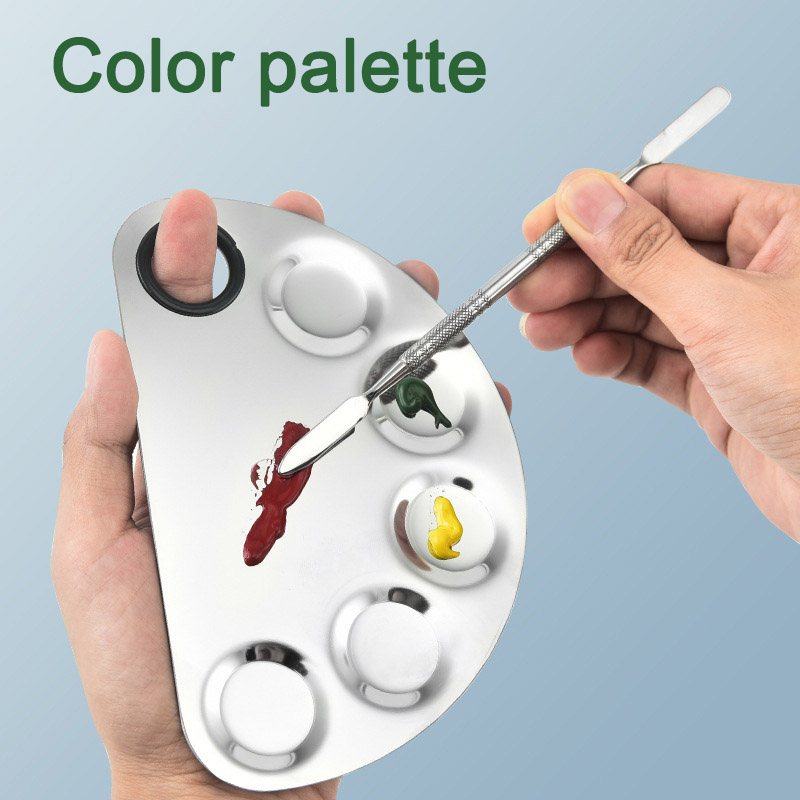 Meilleur prix Palette de mélange d'artiste cosmétique de Nail-art en métal d'acier