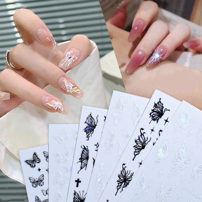 Autocollants d’art d’ongle de papillon