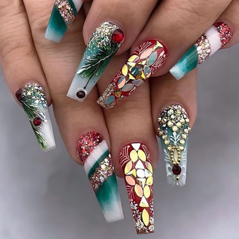 Ongle artificiel de Noël
