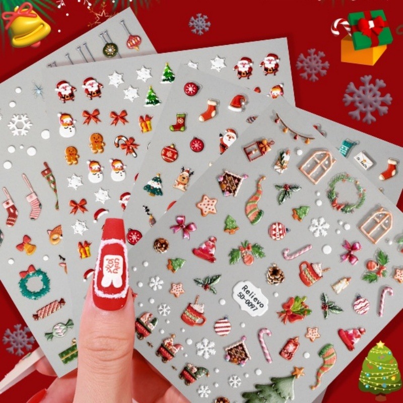 Autocollants de Noël pour nail art