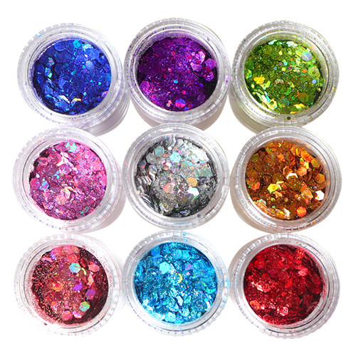 Poudre de paillettes acryliques décoratives pour ongles, accessoires pour ongles