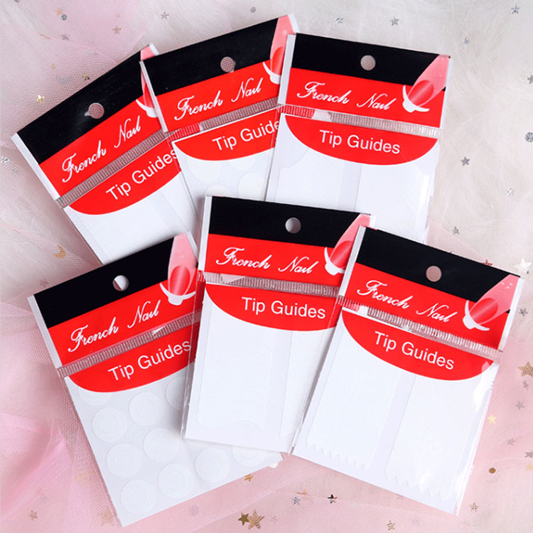 Autocollant pour ongles français Europe, faux ongles blancs, décalcomanies pour Nail Art