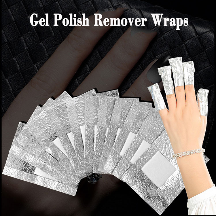 Feuilles d'emballage pour dissolvant de vernis à ongles en gel