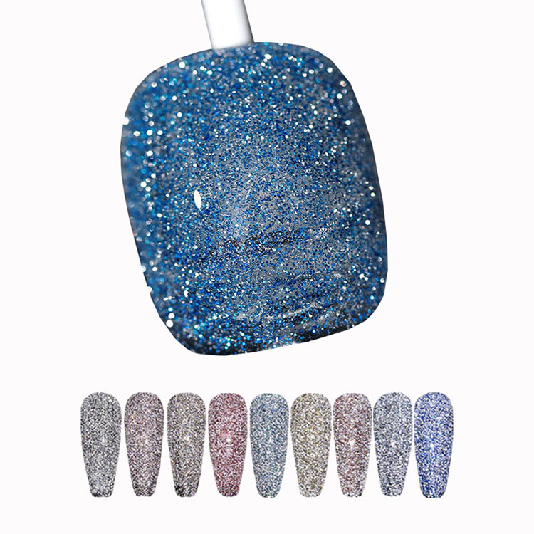 Couleur de paillettes changé de gel disco vernis