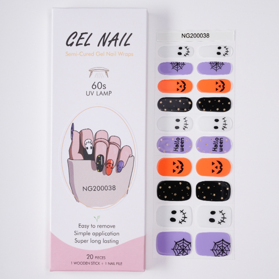 Autocollants de manucure en gel Halloween