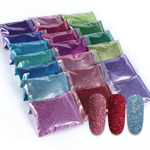 Poudres d'art d'ongle de colorant de paillettes holographiques