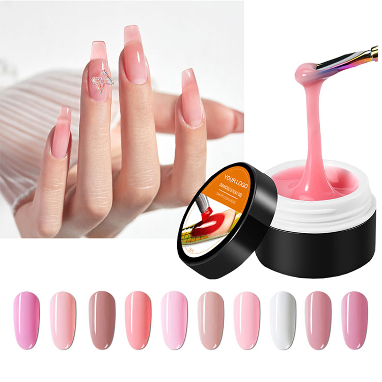 Vernis gel d'extension coloré longue durée avec logo