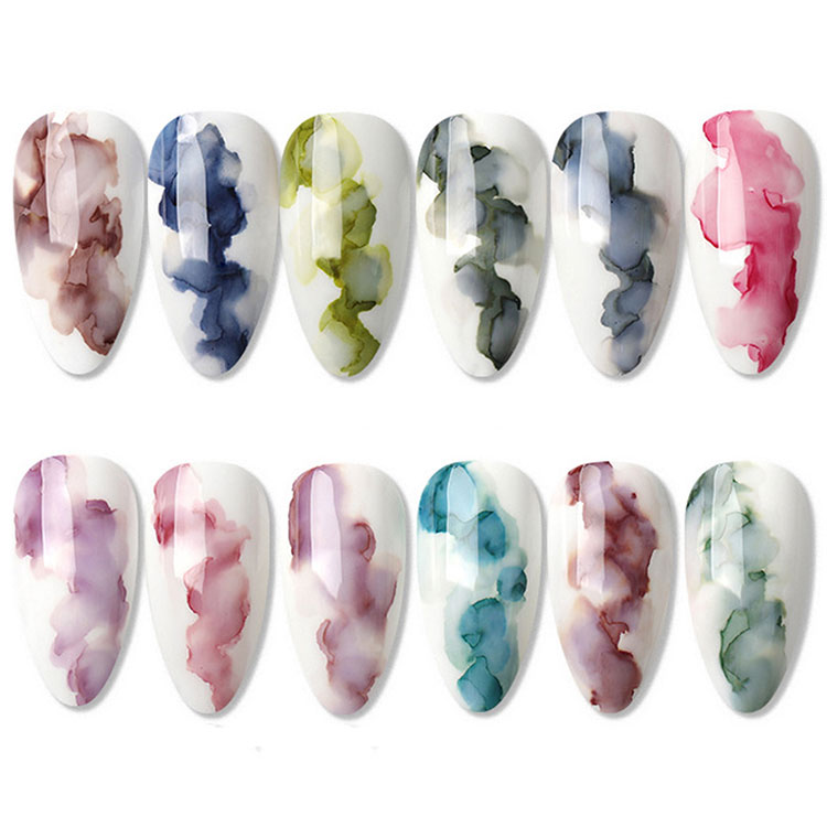 Gel de floraison de vernis en marbre