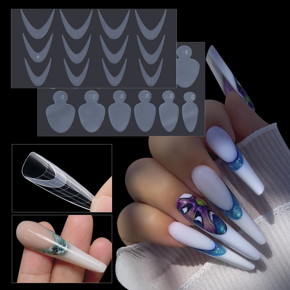 moule à ongles en gel d'extension sans papier