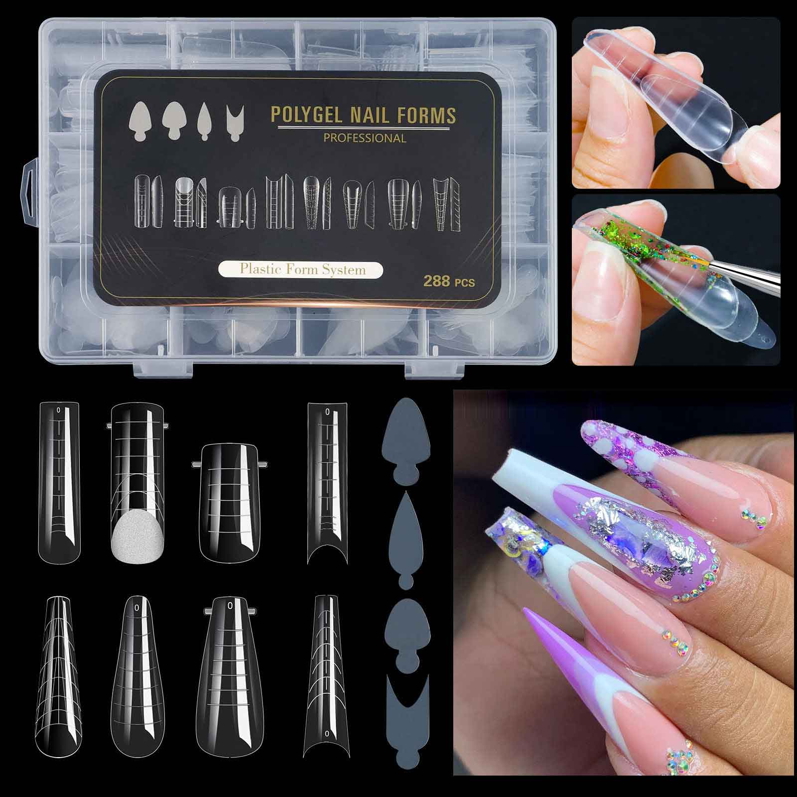 Forme d'extension rapide du système d'ongles en gel