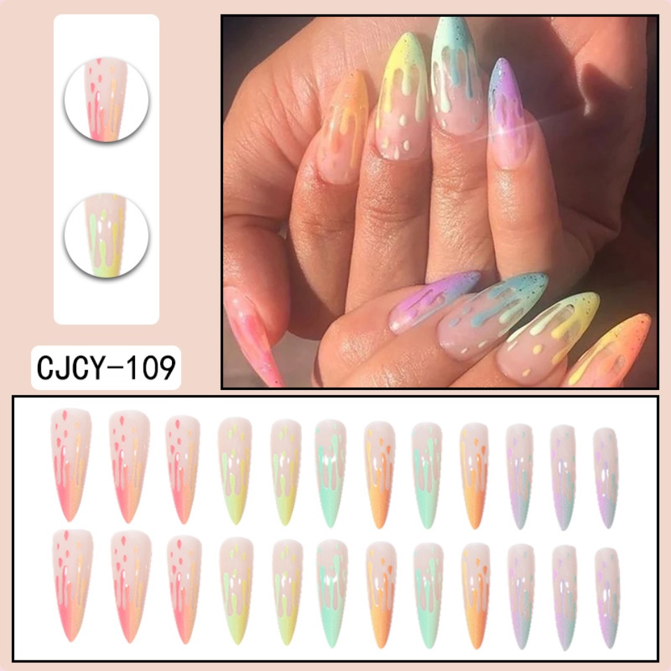 Faux ongles arc-en-ciel