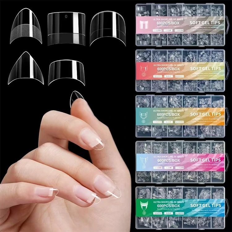 Conseils de gel doux ultra court - 600pcs
