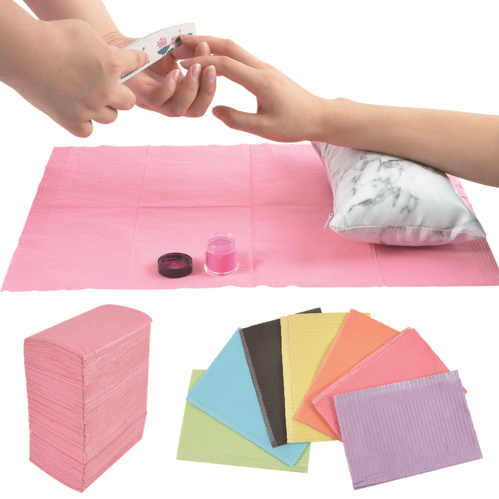 Serviettes de table imperméables pour l'art des pointes d'ongles
